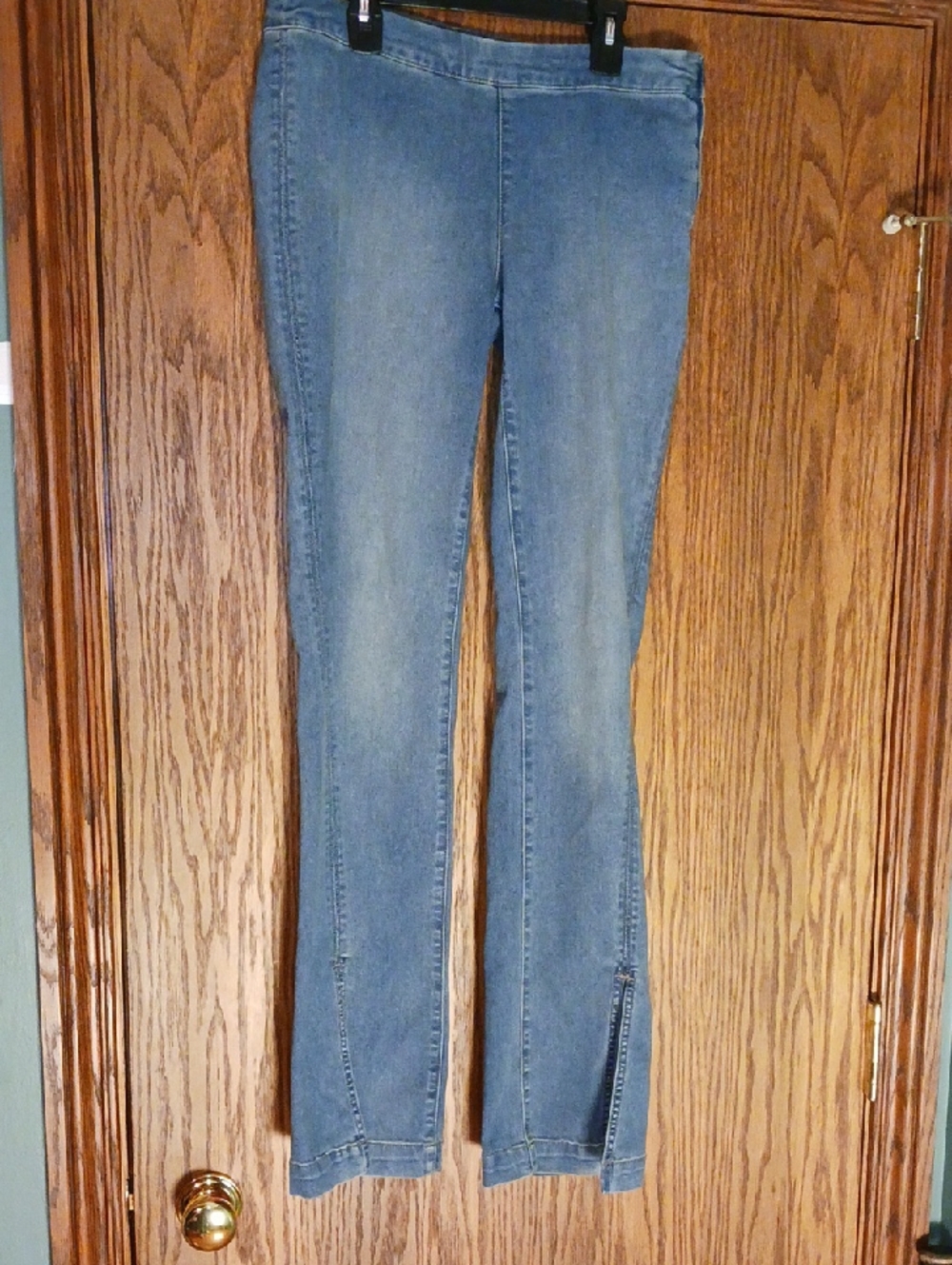 Women's Free People Side Zip Stretch Slit Flare Jeans